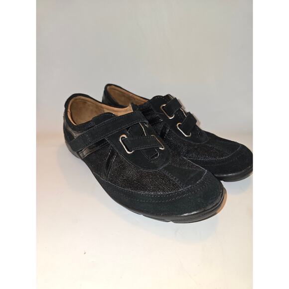 WOMEN’S NATURALIZER SOLID BLACK SUEDE FRANCINE-1 SIZE 9M STRAP COMFORT SHOES - Picture 2 of 6